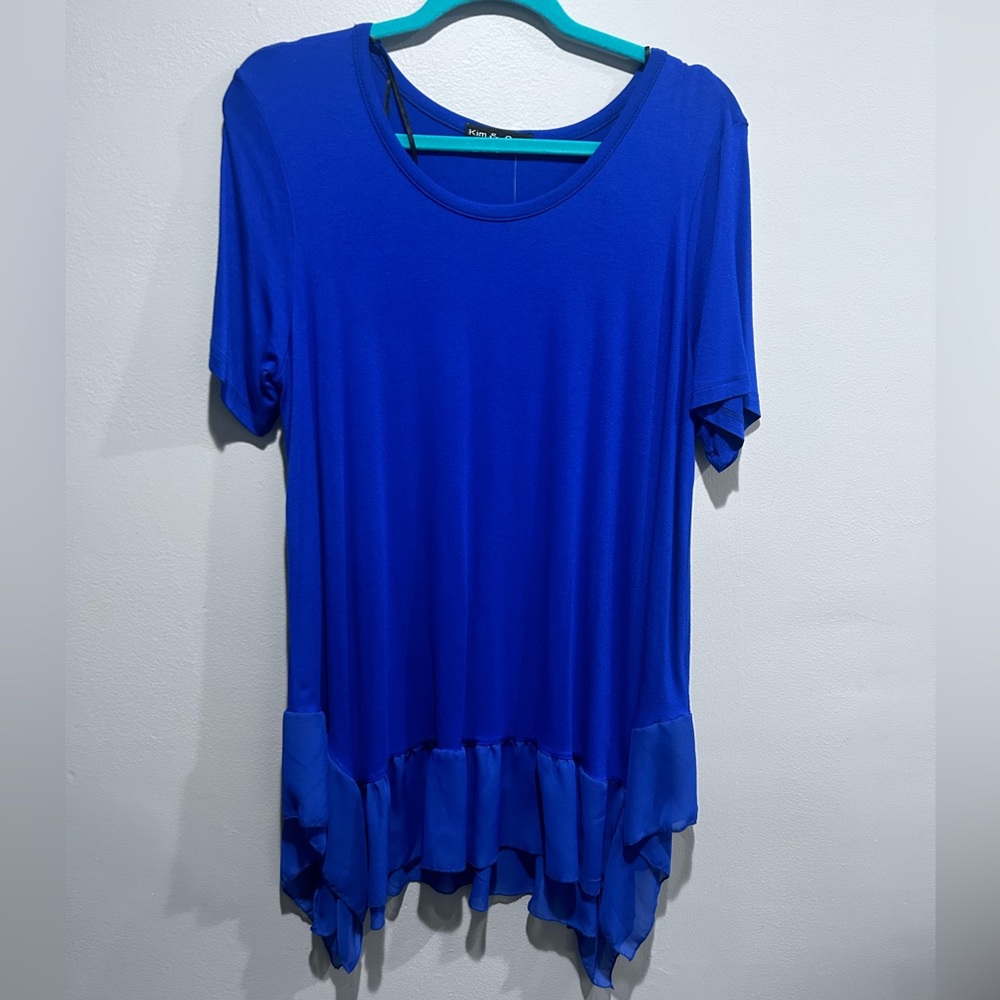 Kim & Cami Plus Size 1X Peplum Top